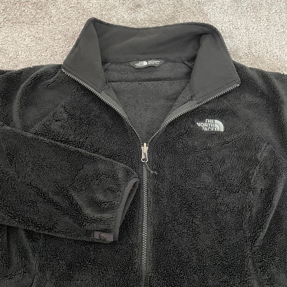 North Face Fleece Jacket Womens Extra Large Full Zip Up Black
